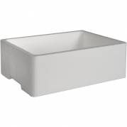 Termokasse, 40x30x14cm, hvid, EPS, 1-rums, eksl. l&aring;g