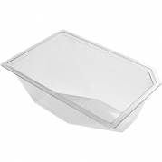 Plastbakke, Duniform Polardeli, L, 17,5x11,5x6,9cm, 750 ml, klar, RPET, 1-rums *Denne vare tages ikke retur*