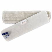 Tørmoppe, Clean Plus, hvid, polyester, 40 cm, med velcro