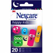 Børneplaster, Nexcare Happy Kids, 2 størrelser, assorteret, hypoallergent