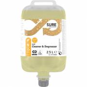 Grundrens, Diversey SURE Cleaner & Degreaser, 2,5 l, QS, uden farve og parfume