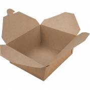 Takeaway boks, ABENA, 17x14x6,5cm, 1420 ml, brun, kraft/PE