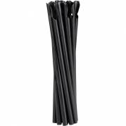 Flergangssuger&oslash;r med ske, ABENA Gastro, 21cm, &Oslash;8mm, sort, PP