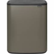 Affaldsspand, Brabantia Bo Touch Bin, platinum, stål, 1-rums, 60 l, med plast inderspand og soft close