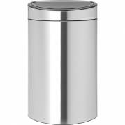 Affaldsspand, Brabantia Touch Bin New, stål mat, 2-rums, 23+10 l