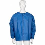 Varmejakke med lange &aelig;rmer, ABENA, S, 73x57cm, m&oslash;rkebl&aring;, SMS, usteril, engangs