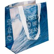 Indk&oslash;bspose, 13 l, flerfarvet, genanvendt woven, 100% indsamlet havaffald, 35x34x15cm