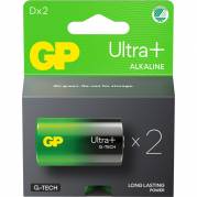 Batteri, GP Ultra Plus, Alkaline, D, 2-pak