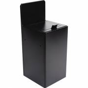 Affaldsspand, sort mat, pulverlakeret st&aring;l, 1-rums, 1x20 l, v&aelig;gh&aelig;ngt