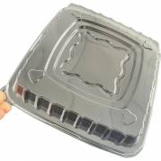 L&aring;g, 19x19x4,2cm, klar, PET