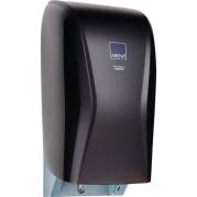 Dispenser, ABENA Technology by Hagleitner, 16,3x1,5x32,6cm, sort, plast, til 2 ruller toiletpapir, analog, system