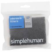 Filter, Simplehuman, 10,8x8x1,2cm, sort, kul, 2 stk. *Denne vare tages ikke retur*