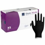 Unders&oslash;gelseshandske, ABENA Classic Protect, XS, sort, nitril, pudderfri