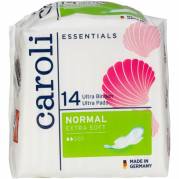 Hygiejnebind, Caroli, 22,5x9,5cm, hvid, Ultra Pads, Normal, med vinger, enkeltpakket