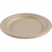 Fibertallerken, ABENA Gastro, &Oslash;18cm, nature, sukkerr&oslash;r