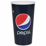 Papbæger, Pepsi, 17,8cm, Ø10,5cm, 75 cl, 100 cl, blå, pap/PE, 32 oz