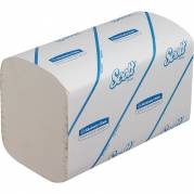 Håndklædeark, Kimberly-Clark Scott, 1-lags, V-fold, 22x21cm, 10,5 cm, hvid, nyfiber, airflex *Denne vare tages ikke retur*