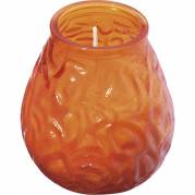 Lysbowle, Bolsius, 10,5cm, Ø9,5cm, orange, 70 timer, glas/paraffin, i glasbowle