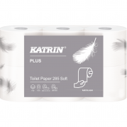 Toiletpapir, Katrin Plus, 3-lags, 35,6m x 9,7cm , Ø120mm, hvid, 100% nyfiber