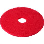 Gulvrondel, 12", Ø305mm, rød, genanvendt PET fiber, til daglig rengøring