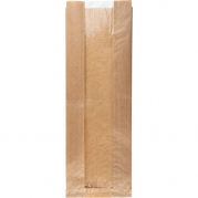 Rudepose, 16x45,5x7cm, brun, papir, med rude, med sidefals