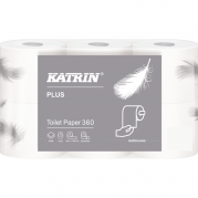 Toiletpapir, Katrin Plus, 2-lags, 50m x 10,4cm , Ø11,6cm, hvid, 100% nyfiber