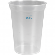 Flergangsdrikkeglas, ABENA Gastro, 11,2cm, Ø8,5cm, 30 cl, 40 cl, klar, PP