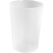 Flergangsdrikkeglas, ABENA Gastro, 9,5cm, Ø6,7cm, 20 cl, 24 cl, frosted hvid, PP