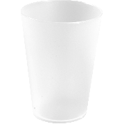 Flergangsdrikkeglas, ABENA Gastro, 10,5cm, Ø7,7cm, 30 cl, 35 cl, frosted hvid, PP