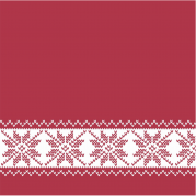 Middagsserviet, Christmas Mood, 3-lags, 1/4 fold, 40x40cm, flerfarvet, papir