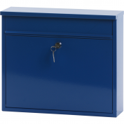 Postkasse, 11x36x31,5cm, blå, pulverlakeret stål *Denne vare tages ikke retur*