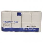 Toiletpapir, ABENA Care-Ness Excellent, 2-lags, 33,75m x 9,8cm , Ø10cm, hvid, 100% nyfiber