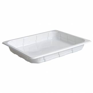 Bakke, 32,5x26,5x4cm, 2500 ml, hvid, PP, 1-rums, 1/2 GN