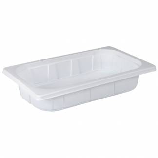 Bakke, hvid, PP, 5300 ml, 32,50 x 26,50 x 8 cm