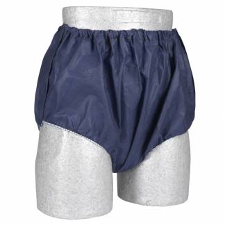 Underbukser, ABENA Classic, S/M, m&Atilde;&cedil;rkebl&Atilde;&yen;, PP, med burreb&Atilde;&yen;nd, usteril, engangs