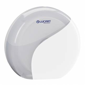 Dispenser, Lucart Identity, Midi, 12,7x35x32,8cm, hvid, plast, til midi jumboruller *Denne vare tages ikke retur*
