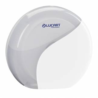 Dispenser, Lucart Identity, Mini, 12,8x28x25,6cm, &Atilde;&tilde;20cm, hvid, plast, til mini jumboruller *Denne vare tages ikke retur*