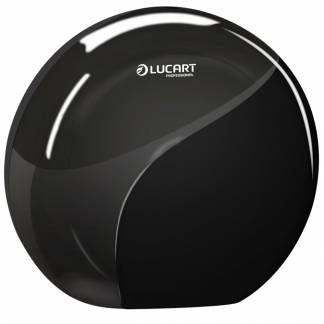 Dispenser, Lucart Identity, Midi, 12,7x35x32,8cm, &Atilde;&tilde;33,5cm, sort, plast, til midi jumboruller *Denne vare tages ikke retur*