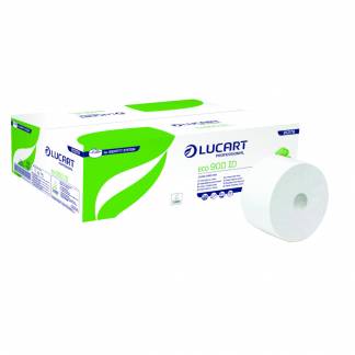 Toiletpapir, Lucart Identity, 2-lags, 202m x 9,1cm, &Atilde;&tilde;19cm, hvid, 100% genbrugspapir