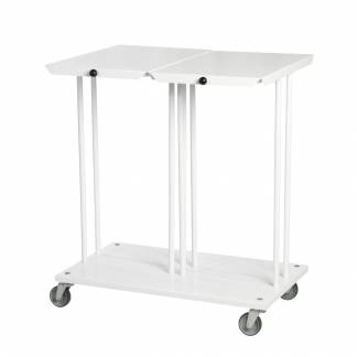 Affaldsstativ, Tina Trolleys, 220 l, hvid, 2-rums *Denne vare tages ikke retur*