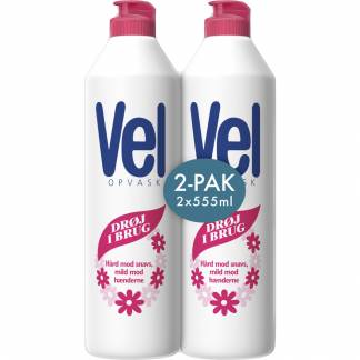 H&Atilde;&yen;ndopvask, Vel Regular, 1110 ml, 2x555 ml, med farve og parfume