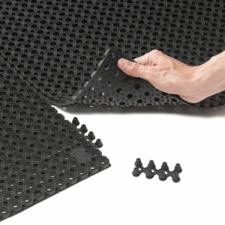 Skrabem&Atilde;&yen;tte, Notrax Oct-O-Flex, 1000x750mm, sort, gummi *Denne vare tages ikke retur*