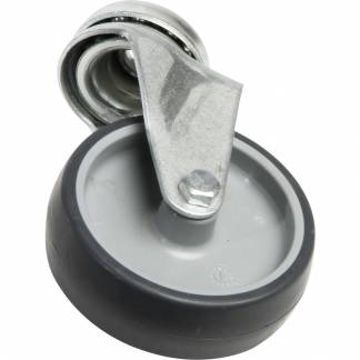 Hjul, Tina Trolleys, 25mm, &Atilde;&tilde;75mm, gr&Atilde;&yen;, PP/PA, med bremse, med tr&Atilde;&yen;dfang *Denne vare tages ikke retur*