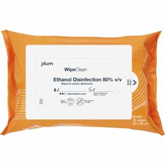 Overfladedesinfektion, WipeClean, S, 30x20cm, 80% ethanol