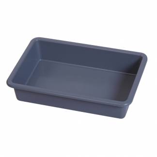 Plastbakke, Tina Trolleys, 39,5x26x8cm, gr&Atilde;&yen;, PP/plast, helbakke, til opbevaring *Denne vare tages ikke retur*