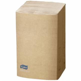 Dispenserserviet, Tork Premium N4, 1-lags, interfold, 21,6x33cm, natur, genbrugspapir *Denne vare tages ikke retur*