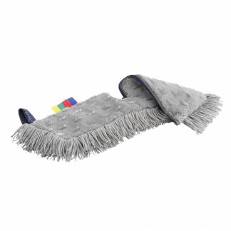 T&Atilde;&cedil;r- og fugtmoppe, Vileda Swep Duo MicroCombi, gr&Atilde;&yen;, mikrofiber, 75 cm, med lommer *Denne vare tages ikke retur*