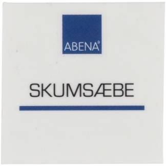 Label til dispenser, 4x4cm, skums&Atilde;&brvbar;be