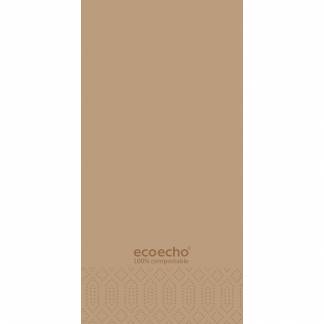 Middagsserviet, Duni Ecoecho, 2-lags, 1/8 fold, 40x40cm, brun, nyfiber *Denne vare tages ikke retur*