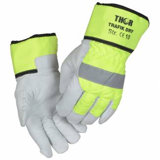 Gedeskindshandske, THOR Trafik Dry, 10, hvid, gedeskind, rigger